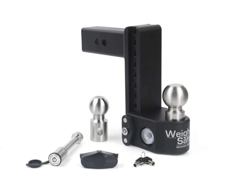 Weigh Safe — Weigh Safe 8in Drop Hitch w/Built-in Scale & 2.5in Shank (10K/22K GTWR) w/WS05 - Steel