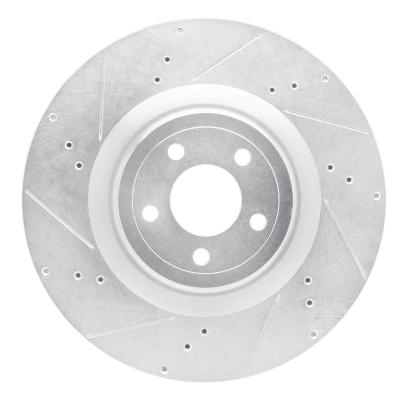 R1 Concepts — R1 15-23 Ford Mustang Front Left Drilled & Slotted Silver Brake Rotor
R1 Brake Rotor Drill