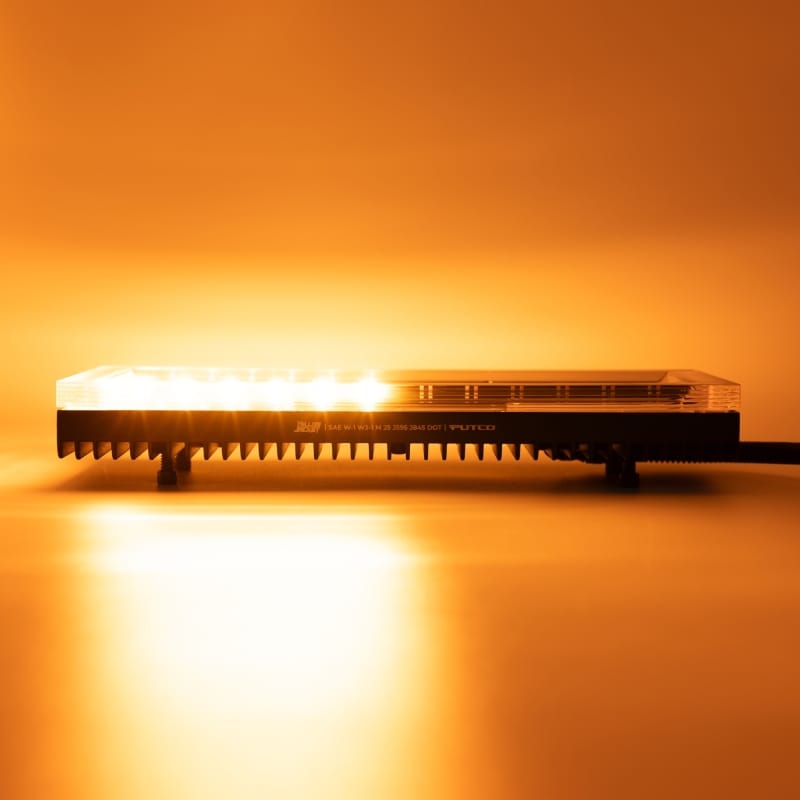 Putco — Putco Universal Yellow Jacket 12in x 4.5in Strobe Light Bar - Yellow/White