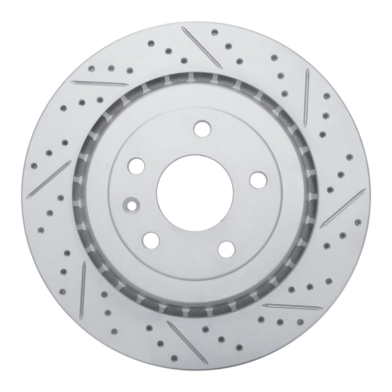 R1 Concepts — R1 14-19 Chevrolet Corvette Rear Right Drilled & Slotted Geo-Carbon Rotor