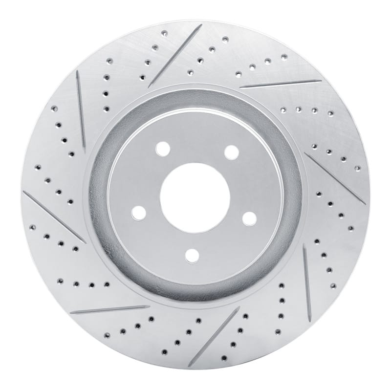 R1 Concepts — R1 22-25 Infiniti Qx60 Front Left Drilled & Slotted Geo-Carbon Rotor