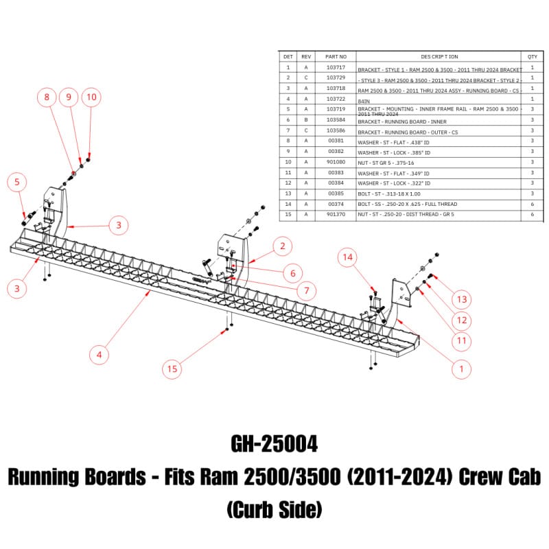 GEN-Y Hitch — Gen-Y 11-24 RAM 2500/3500 Crew Cab Running Boards
Running Board
