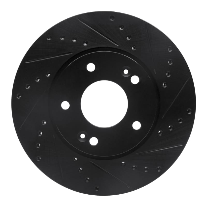 R1 Concepts — R1 10-13 Kia Forte Koup Front Right Drilled & Slotted Black Brake Rotor
R1 Brake Rotor Drill