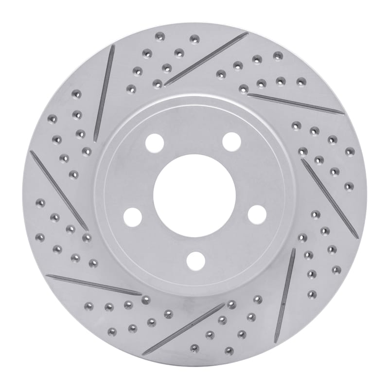 R1 Concepts — R1 03-11 Ford Crown Victoria Front Left Drilled & Slotted Geo-Carbon Rotor