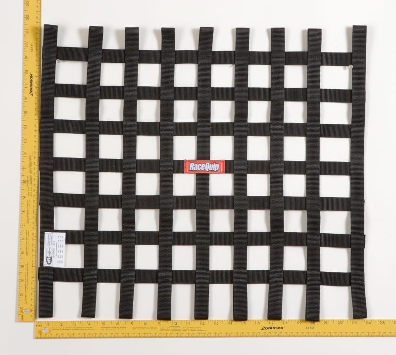 Racequip — RaceQuip Black 21 X 24 SFI Ribbon Net