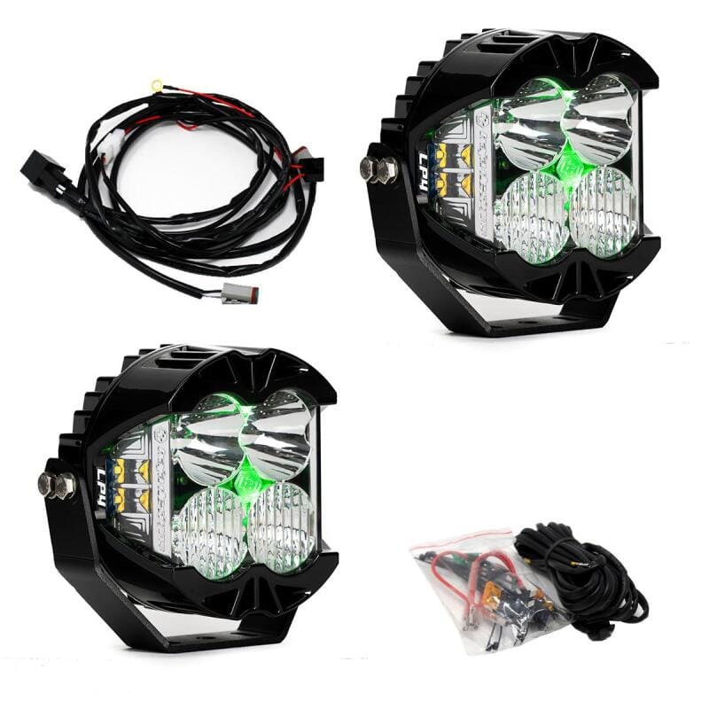 Baja Designs — Baja Designs LP4 Pro Driving/Combo LED - Green Backlight (Pair)