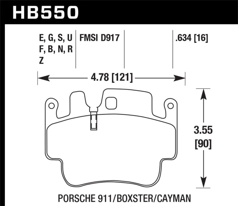 Hawk Performance — Hawk 04-05 Porsche 911 3.6L 40th Anniversary Edition Front ER-1 Brake Pads
Disc Brake Pad