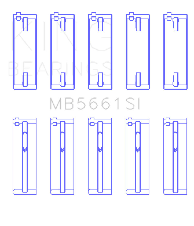 King Engine Bearings — King Audi / Volkswagen ADZ/AWT/APK 1.6/1.8/2.0L Crankshaft Main Bearing Set (Set of 5) (Size 0.25)
Engine Bearing