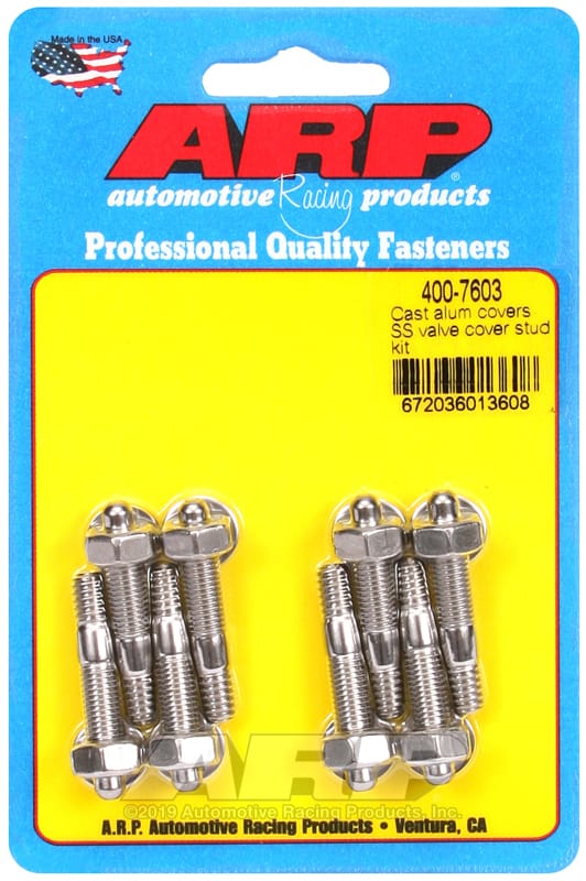 ARP — ARP Cast Aluminum Covers 1/4in SS Hex Valve Cover Stud Kit