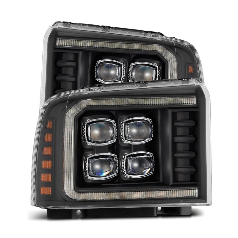 AlphaRex — AlphaRex 05-07 Ford F250/350/450/550 Super Duty NOVA LED Proj HL Blk w/Actv Light & Seq Sig + SB DRL
Projector Headlights