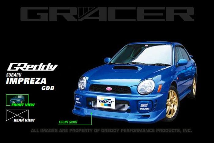 GReddy — GReddy 02-03 WRX Polyurethane Front Lip Spoiler ** Must ask/call to order**