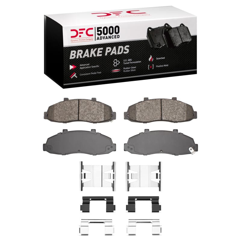 DFC — DFC 00-04 Ford F-150 4WD Front 5000 Advanced Semi Metallic Brake Pads and Hardware Kit
DFC Brake Pad Set