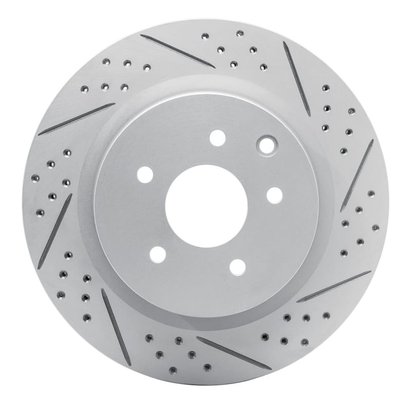 R1 Concepts — R1 03-08 Infiniti G35 Rear Right Drilled & Slotted Geo-Carbon Rotor