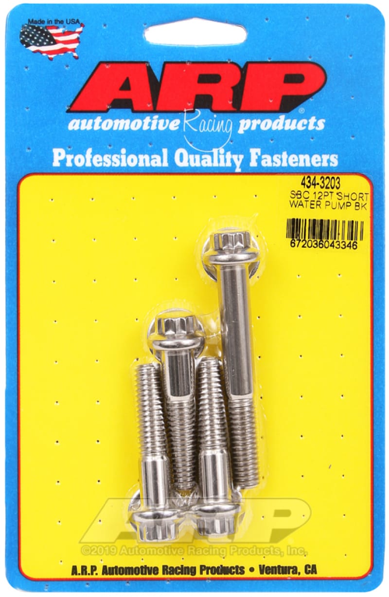 ARP — ARP SB Chevy 12pt Short Water Pump Bolt Kit