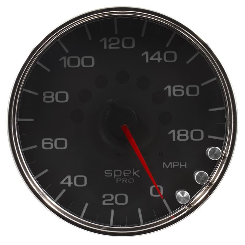 AutoMeter — Autometer Spek-Pro Gauge Speedometer 5in 180 Mph Elec. Programmable Black/Chrome
GA 5" SPEEDO BCC SPK