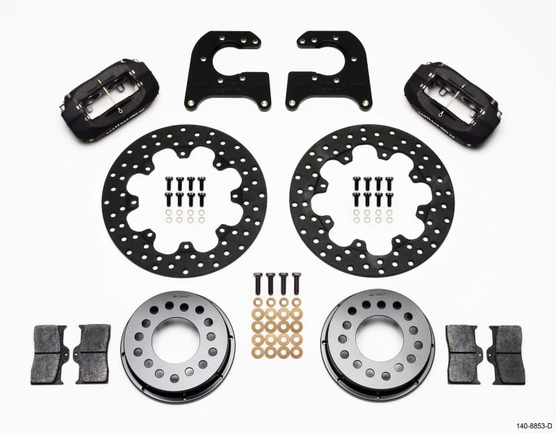 Wilwood — Wilwood Forged Dynalite Rear Drag Kit Drilled Rotor Mopar/Dana 2.50in Off w/Snap Ring Bearing
BRAKE KIT
