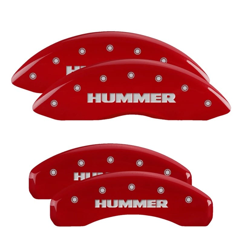 MGP — MGP 4 Caliper Covers Engraved Front & Rear Hummer Red finish silver ch
Caliper Covers