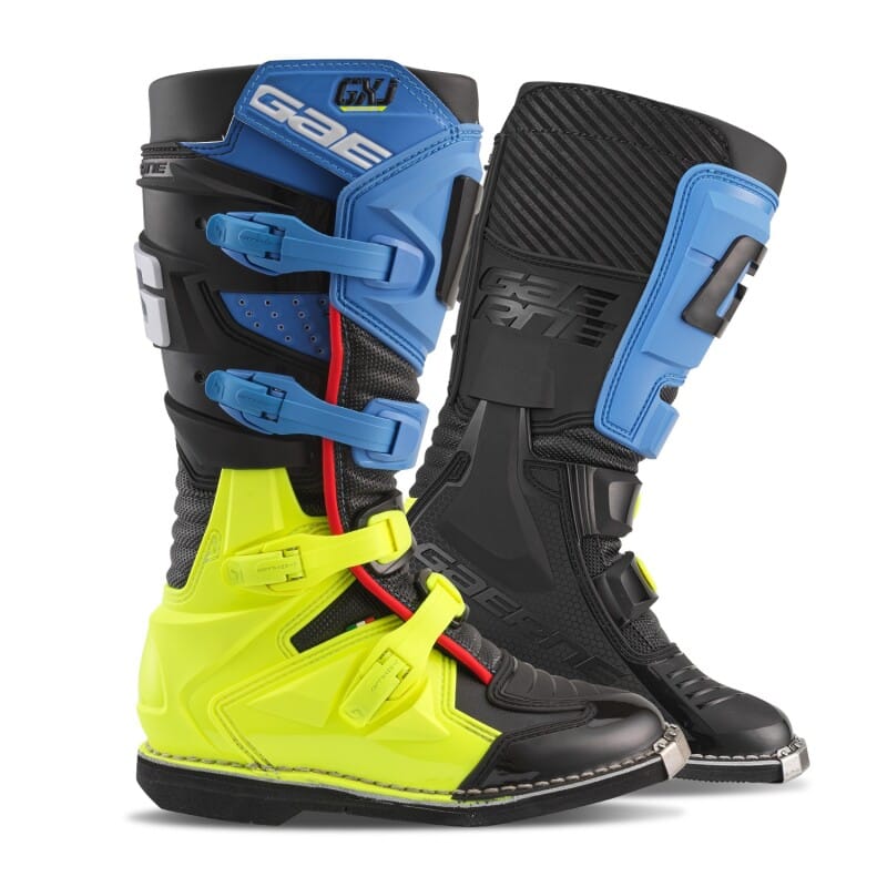 Gaerne — Gaerne GXJ Boot Black/Blue/Fluorescent Yellow Size - Youth 6
