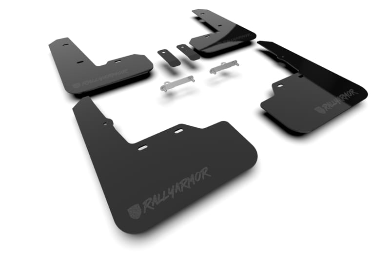 Rally Armor — Rally Armor 22-26 Subaru WRX Black UR Mud Flap Altered Font Met. Blk Logo