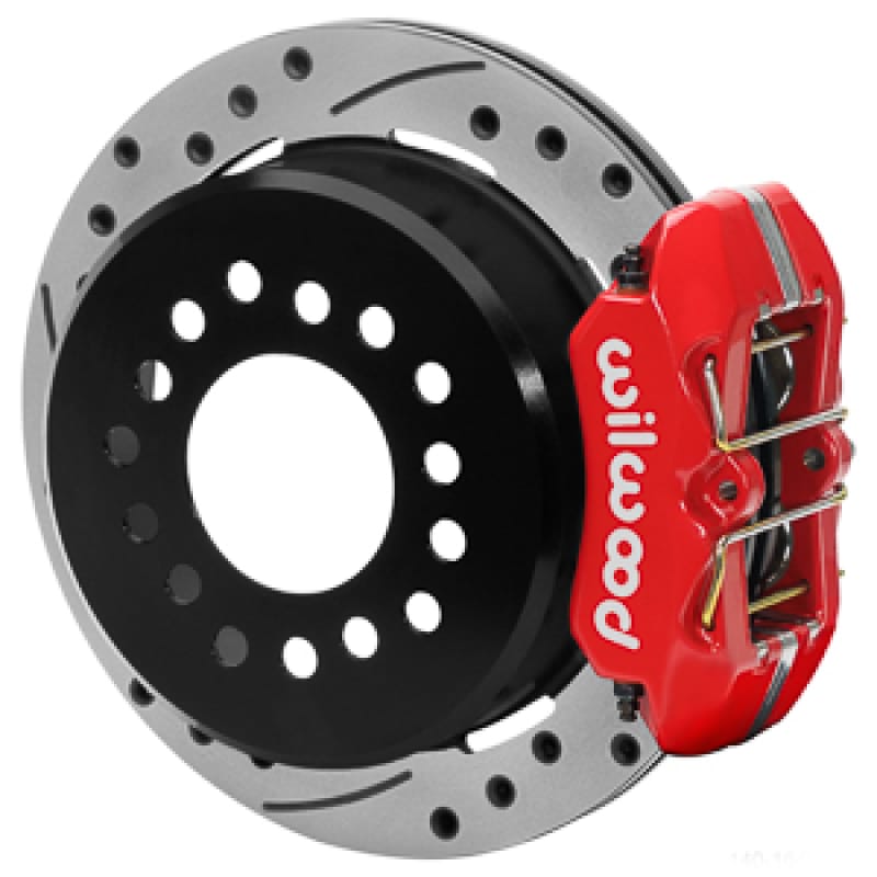 Wilwood — Wilwood Chevy Monte Carlo Forged 4 Piston DynaPro Red Caliper HP32 VV D&S Rotor - 11.00x0.81