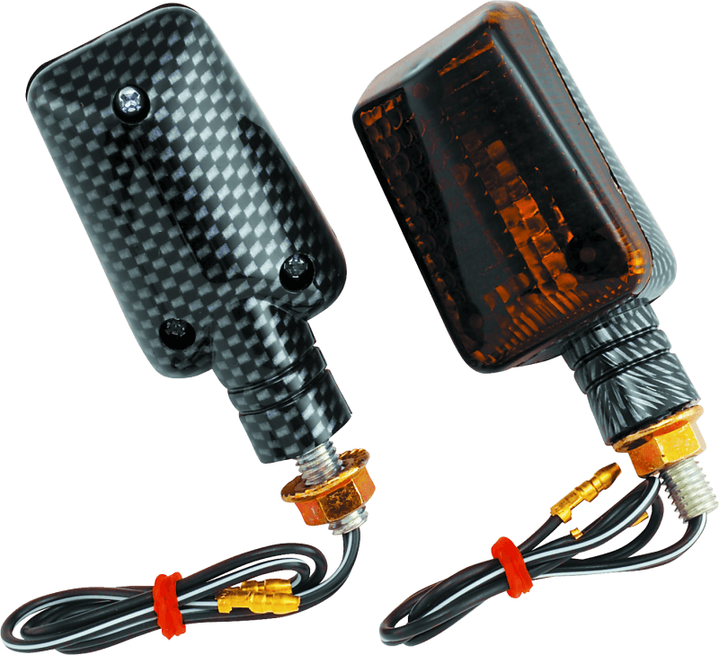 BikeMaster — Mini Stalk, Clear Bulb, Smoke Lens, Carbon Housing