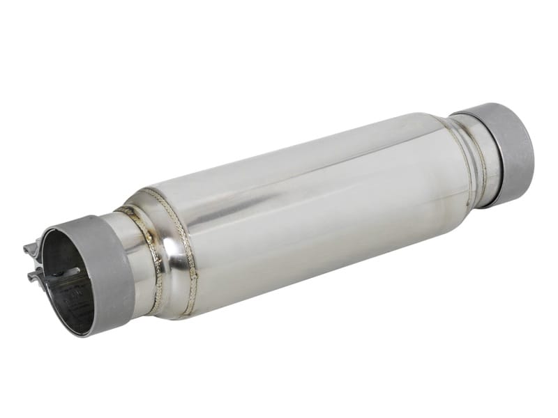 aFe — aFe MACH Force-Xp 409 SS Resonator 3in. Inlet/Outlet / 4in. Diameter / 12in. Body / 16in. Length
Stainless Resonator