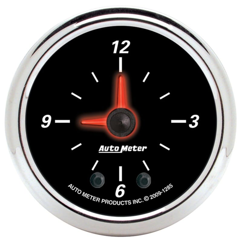 AutoMeter — Autometer 52mm Full Sweep Electric 12 Hour Clock (Inc 10.5 ft Tubing or Wiring Harness)
GA 2" CLOCK DBII