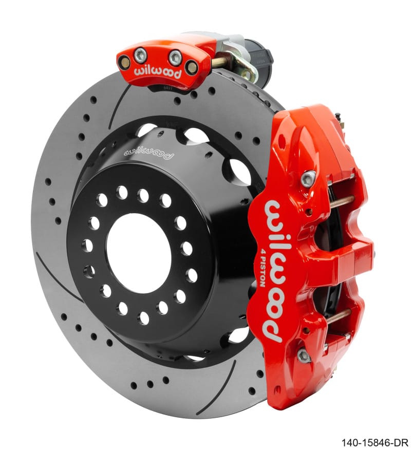 Wilwood — Wilwood Narrow Superlite 4R Rear P-Brk Kit AERO4 14in Rotor Big Ford New Style 2.5in Off - SRP Red
BRAKE KIT