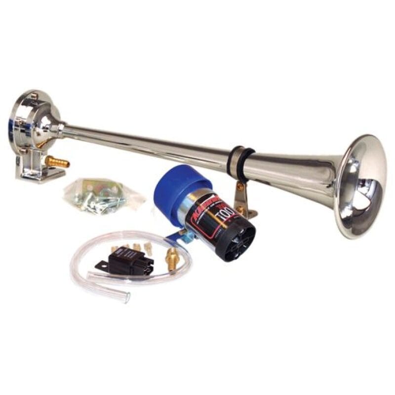 Kleinn Air Horns — Kleinn Chrome Direct Drive Single Horn/ 13.5In - Chrome-Plated Spun Copper
Direct Drive Horn