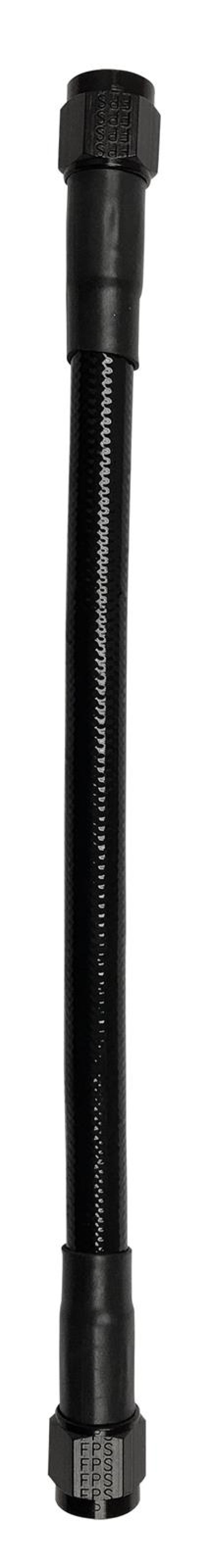 Fragola — Fragola -6AN Ext Black PTFE Hose Assembly Straight x Straight 60in