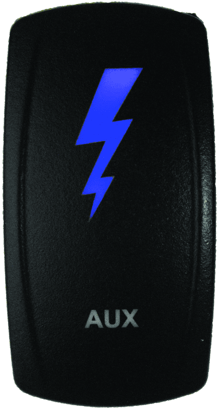 DragonFire Racing — Dual LED Switch, Laser-Etched, Auxillary On/Off, Blue