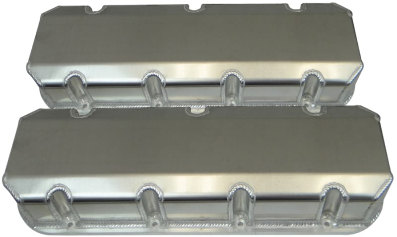 Moroso — Moroso Chevrolet Big Block Valve Cover w/Billet Rail - No Logo - Exhaust & Intake Pockets - Aluminum