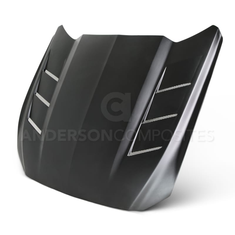Anderson Composites — Anderson Composites 15-16 Ford Mustang (Excl. GT350/GT350R) Fiberglass Heat Extractor Hood
