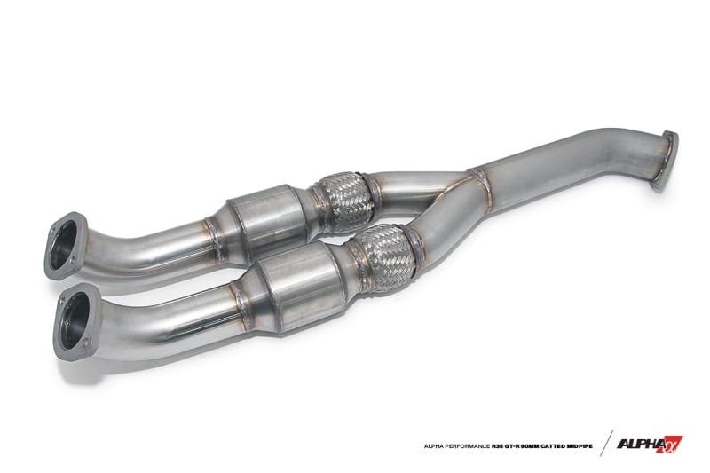 AMS — AMS Performance 2009+ Nissan GT-R R35 Alpha 90mm Midpipe w/GESI Cats - 76mm Exit
GTR Midpipe