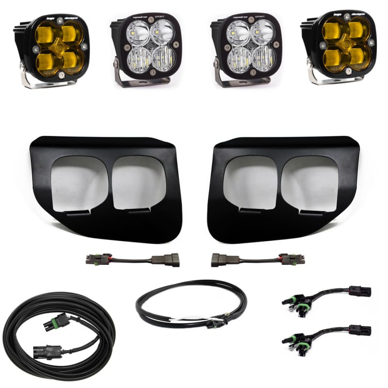 Baja Designs — Baja Designs Ford Super Duty (20-On) Fog Lights FPK Amber SAE/Sport DC Baja Designs w/Upfitter