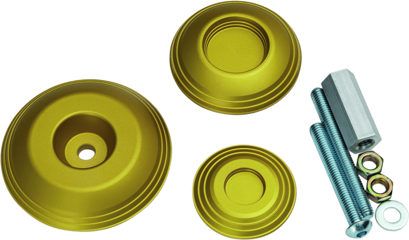 Kuryakyn — Kuryakyn Lodestar Rear Axle Sliders-BMW-Gold