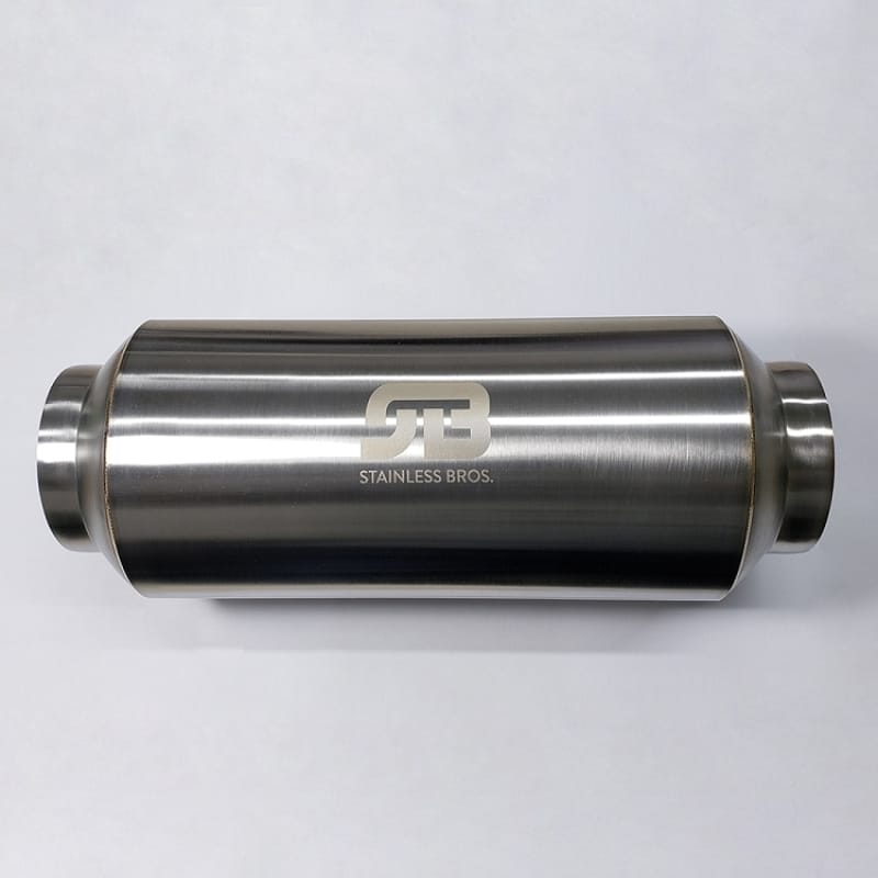 Stainless Bros — Stainless Bros 3in x 12.0in OAL Lightweight Muffler - Matte Finish