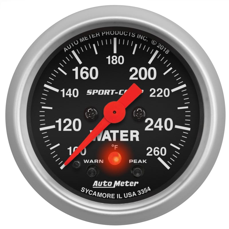 AutoMeter — Autometer 2-1/16in 260 Deg Water Temp Gauge Digital Stepper Motor w/Peak & Warn - Sport-Comp