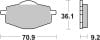 Brembo OE Powersports — Brembo OE 96-96 Yamaha TY Z (Scottish) 250cc Sinter Brake Pad - Front