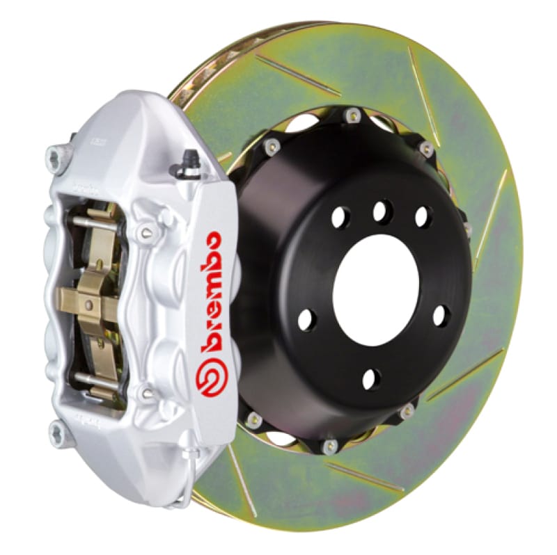 Brembo — Brembo 03-09 E-Class (Excl 4MATIC/AMG) Rr GT BBK 4Pis Cast 2pc 345x28 2pc Rtr Slot Type1-Silver