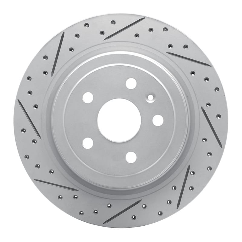 R1 Concepts — R1 08-14 Cadillac Cts Rear Left Drilled & Slotted Geo-Carbon Rotor