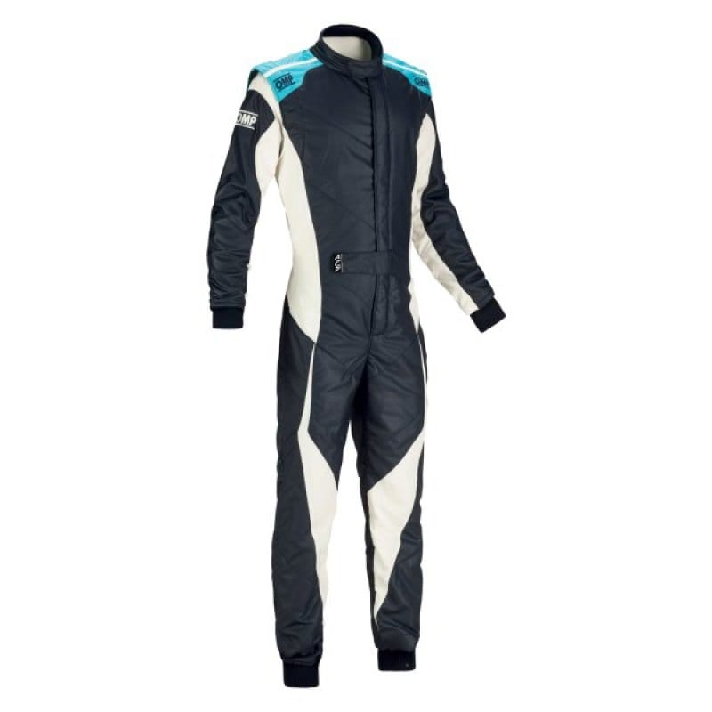OMP — OMP Tecnica Evo Overall My21 Navy/Cyan - Size 54 (Fia 8856-2018)
