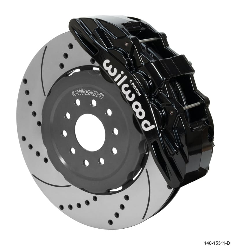 Wilwood — Wilwood SX6R Front Brake Kit 15in SRP Slotted/Drilled Black 05-13 Chevy Corvette
BRAKE KIT