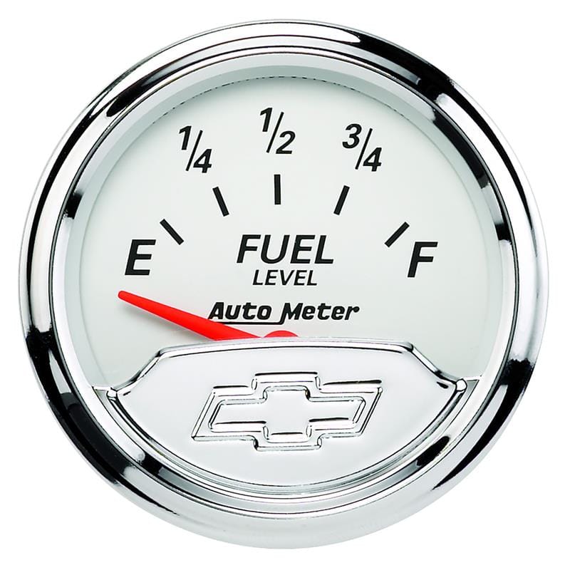 AutoMeter — GAUGE, FUEL LEVEL, 2 1/16", 240OE TO 33OF, ELEC, CHEVROLET HERITAGE BOWTIE
