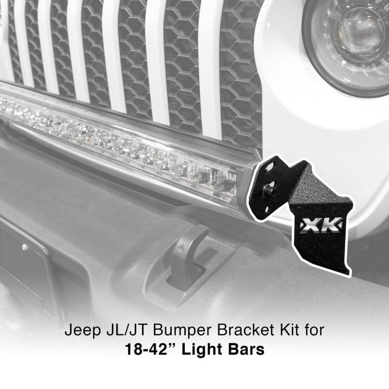 XKGLOW — XK Glow Jeep JL JT Front Bumper Light Bar Bracket Kit 20-36In