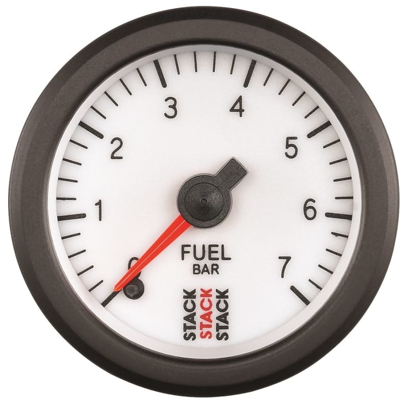 AutoMeter — Autometer Stack 52mm 0-7 Bar M10 Male Pro Stepper Motor Fuel Pressure Gauge - White
Ga FP ProStpr W 7Bar