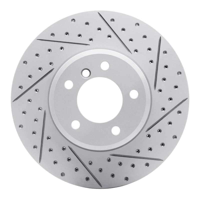 R1 Concepts — R1 04-10 BMW 525Xi Front Right Drilled & Slotted Geo-Carbon Rotor