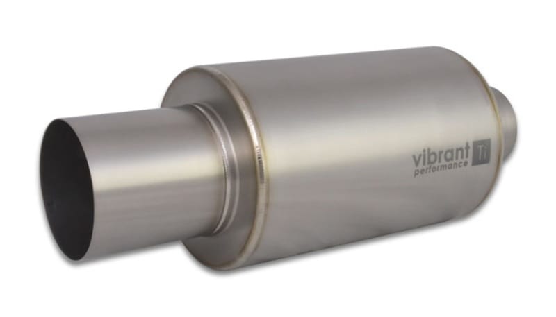 Vibrant — Vibrant Titanium Muffler w/Straight Cut Natural Tip 3in. Inlet / 3in. Outlet
3"InOutTiMuffwNatTip