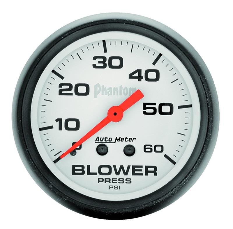 AutoMeter — AutoMeter Gauge Boost 2-5/8in. 60PSI Mechanical Phantom
2-5/8" BLOWER PRESS,