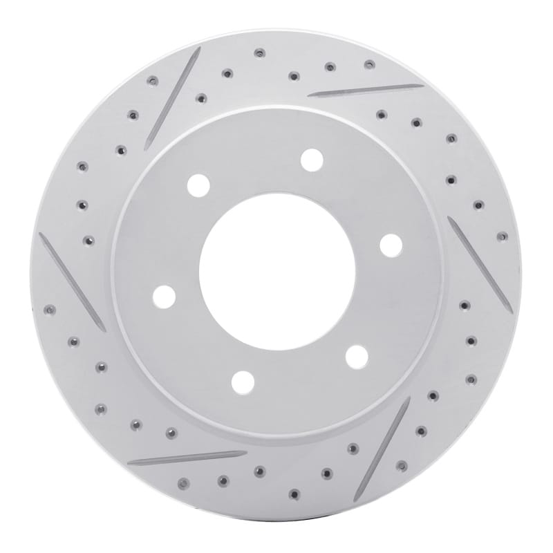 R1 Concepts — R1 19-25 Ford Bronco Rear Left Drilled & Slotted Geo-Carbon Rotor